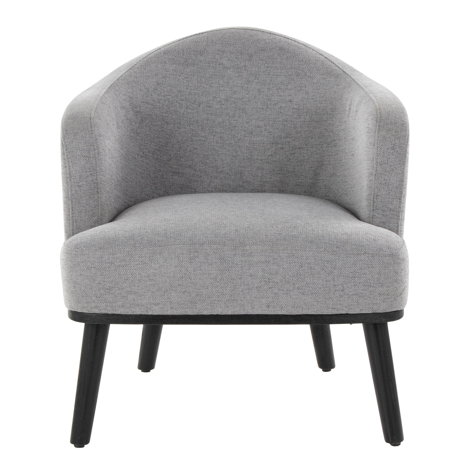 Ahoy Mid-Century Modern Grey Fabric Accent Chair Black Wood 7 Ahoy Mid-Century Modern Grey Fabric Accent Chair Black Wood - Image 7