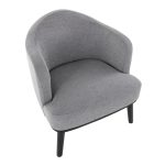 Ahoy Mid-Century Modern Grey Fabric Accent Chair Black Wood 18 Ahoy Mid-Century Modern Grey Fabric Accent Chair Black Wood