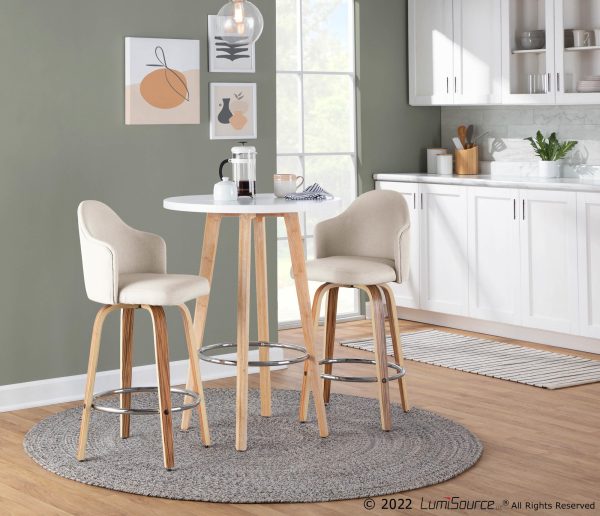 Ahoy Mid Century Modern Zebra Wood Counter Stools Set of 2 1
