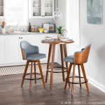 Ahoy Mid-Century Walnut and Grey Faux Leather Counter Stool 13 Ahoy Mid-Century Walnut and Grey Faux Leather Counter Stool