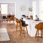 Ahoy Walnut and Black Faux Leather Mid-Century Counter Stool 15 Ahoy Walnut and Black Faux Leather Mid-Century Counter Stool