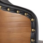 Ahoy Walnut and Black Faux Leather Mid-Century Counter Stool 22 Ahoy Walnut and Black Faux Leather Mid-Century Counter Stool