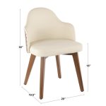Ahoy Walnut and Black Faux Leather Mid-Century Modern Accent Chair 25 Ahoy Walnut and Black Faux Leather Mid-Century Modern Accent Chair