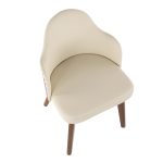 Ahoy Walnut and Cream Faux Leather Mid-Century Modern Chair 25 Ahoy Walnut and Cream Faux Leather Mid-Century Modern Chair