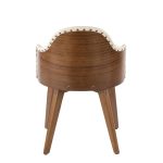 Ahoy Walnut and Cream Faux Leather Mid-Century Modern Chair 23 Ahoy Walnut and Cream Faux Leather Mid-Century Modern Chair