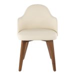 Ahoy Walnut and Cream Faux Leather Mid-Century Modern Chair 24 Ahoy Walnut and Cream Faux Leather Mid-Century Modern Chair