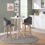 Ahoy Zebra Wood Grey Fabric Mid-Century Modern Counter Stool (Set of 2) 10 Ahoy Zebra Wood Grey Fabric Mid-Century Modern Counter Stool (Set of 2)