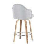 Ahoy Zebra Wood Light Grey Fabric Counter Stools (Set of 2) 15 Ahoy Zebra Wood Light Grey Fabric Counter Stools (Set of 2)
