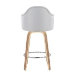 Ahoy Zebra Wood Light Grey Fabric Counter Stools (Set of 2) 16 Ahoy Zebra Wood Light Grey Fabric Counter Stools (Set of 2)
