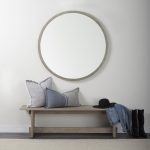 Aida 18H Light Gray Wood Dining Bench