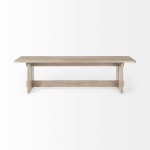 Aida 18H Light Gray Wood Dining Bench