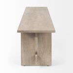 Aida 18H Light Gray Wood Dining Bench