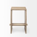 Aida 26" Seat Height Light Brown Wood Counter Stool