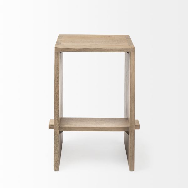 Aida 26 Seat Height Light Brown Wood Counter Stool 2