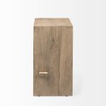 Aida 26" Seat Height Light Brown Wood Counter Stool