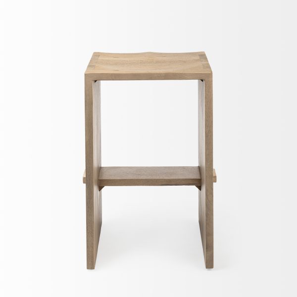 Aida 26 Seat Height Light Brown Wood Counter Stool 4
