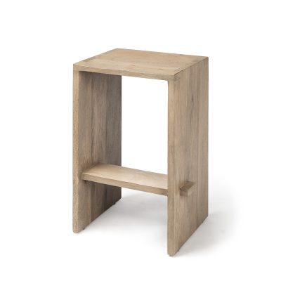 Aida 26" Seat Height Light Brown Wood Counter Stool