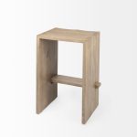 Aida 26" Seat Height Light Brown Wood Counter Stool