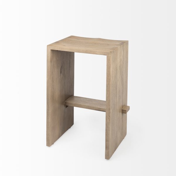 Aida 26 Seat Height Light Brown Wood Counter Stool 5