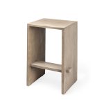 Aida 26" Seat Height Light Gray Wood Counter Stool