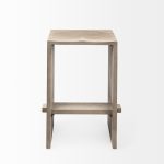 Aida 26" Seat Height Light Gray Wood Counter Stool