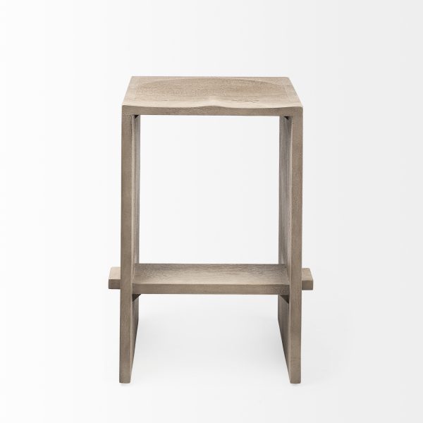 Aida 26 Seat Height Light Gray Wood Counter Stool 2