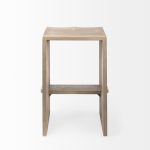 Aida 26" Seat Height Light Gray Wood Counter Stool