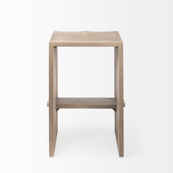Aida 26 Seat Height Light Gray Wood Counter Stool 4