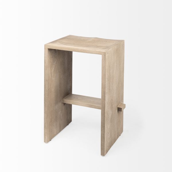Aida 26 Seat Height Light Gray Wood Counter Stool 5