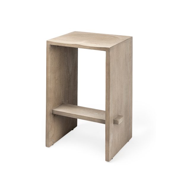 Aida 26 Seat Height Light Gray Wood Counter Stool