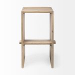 Aida 30" Seat Height Light Brown Wood Bar Stool