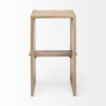 Aida 30" Seat Height Light Brown Wood Bar Stool