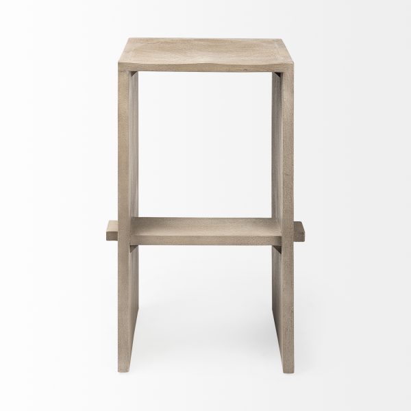 Aida 30 Seat Height Light Gray Wood Bar Stool 2