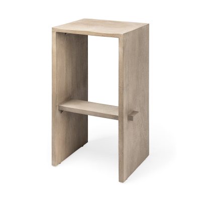Aida 30" Seat Height Light Gray Wood Bar Stool