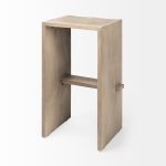 Aida 30" Seat Height Light Gray Wood Bar Stool