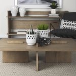 Aida 56 x 34 Rectangular Light Brown Wood Coffee Table