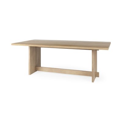 Aida 84L Light Brown Wood Dining Table