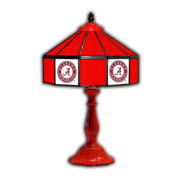 Alabama University 21 inch Glass Table Lamp