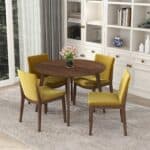 Walnut Solid Wood Dining Table with Smooth Easy-Clean Finish 6 Walnut Solid Wood Dining Table with Smooth Easy-Clean Finish