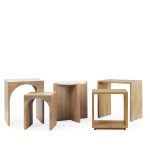 Alanna 22.0L x 15.0W x 22.0H Set of 2 Brown Wood Nesting Accent Tables