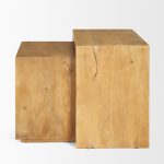 Alanna 22.0L x 15.0W x 22.0H Set of 2 Brown Wood Nesting Accent Tables