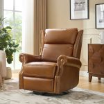 Albert Genuine Leather Swivel Rocking Manual Recliner Saddle 7 Albert Genuine Leather Swivel Rocking Manual Recliner Saddle