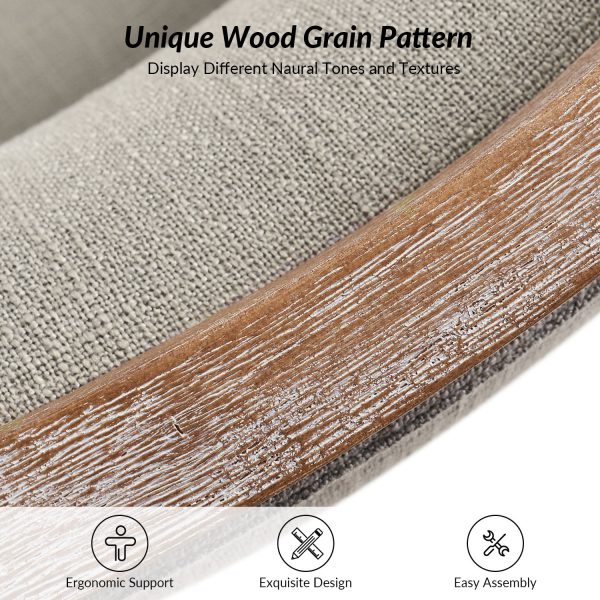 Albert Grey Farmhouse Dining Chairs Linen Look 3