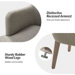 Albert Grey Farmhouse Dining Chairs Linen Look