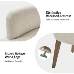 Albert Ivory Farmhouse Wood Dining Chairs, Natural Variation