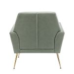 Alcyone Sage Vegan Leather Tufted Modern Accent Armchair