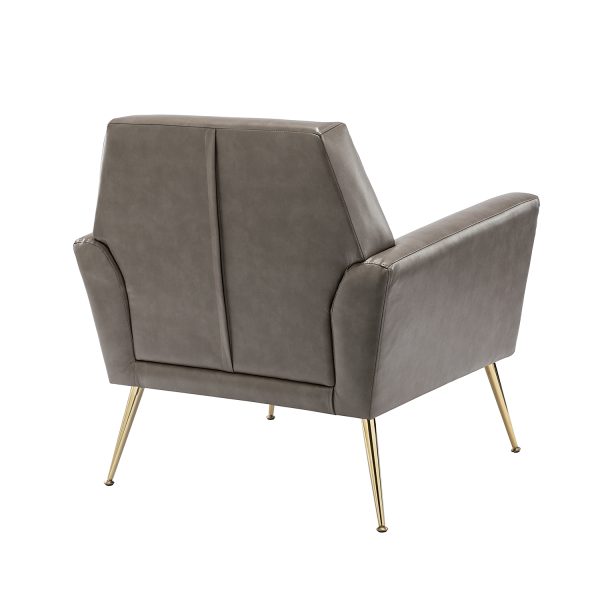 Alcyone Tufted Vegan Leather Modern Accent Armchair 2