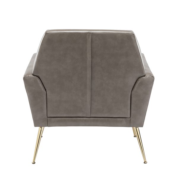Alcyone Tufted Vegan Leather Modern Accent Armchair 3