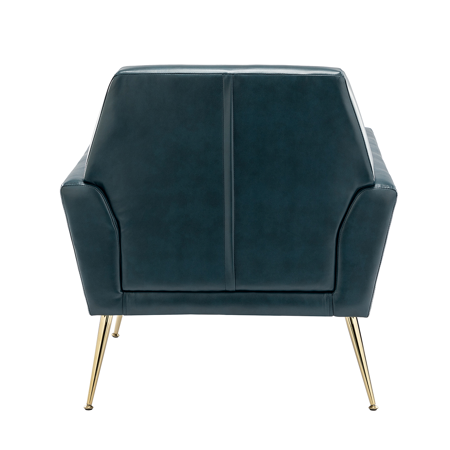 Alcyone Turquoise Tufted Vegan Leather Modern Accent Armchair 4 Alcyone Turquoise Tufted Vegan Leather Modern Accent Armchair - Image 4