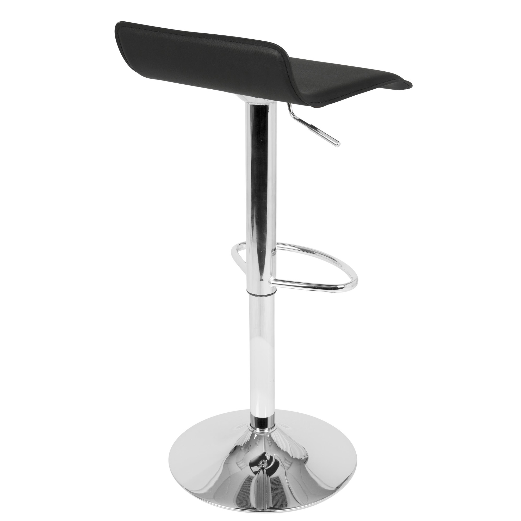 Ale Chrome and Black Adjustable Barstools (Set of 3) 7 Ale Chrome and Black Adjustable Barstools (Set of 3) - Image 7